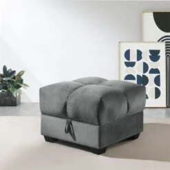 Margo Velvet Storage Ottoman