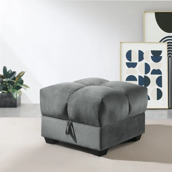 Margo Velvet Storage Ottoman 1 Margo Velvet Storage Ottoman