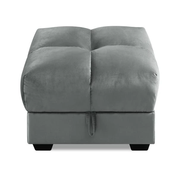 Margo Velvet Storage Ottoman 3 Margo Velvet Storage Ottoman - Image 3