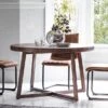 Return - Cantwell 4 Seater Round Dining Table, Mango Wood