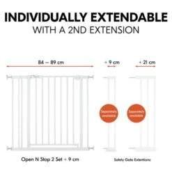 Hauck Open N Stop​ Stair Gate 2 Set With 9cm Extension -Furniture Store 30981448 alt04