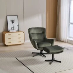 Image Furnishings Isla Swivel Recliner Chair With Footstool -Furniture Store 30982799