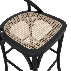 Return - Fitzroy Cane Bar Stool, Black -Furniture Store 30984456 alt04