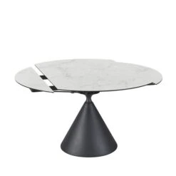 Indus Valley Camden 4-6 Seater Extendable Conical Dining Table With 4 Simba Chairs -Furniture Store 30988215 alt02