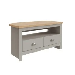 Return - Lancaster Corner TV Stand For TV's Up To 42", Grey -Furniture Store 30989857 alt02
