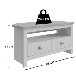 Return - Lancaster Corner TV Stand For TV's Up To 42", Grey -Furniture Store 30989857 alt09