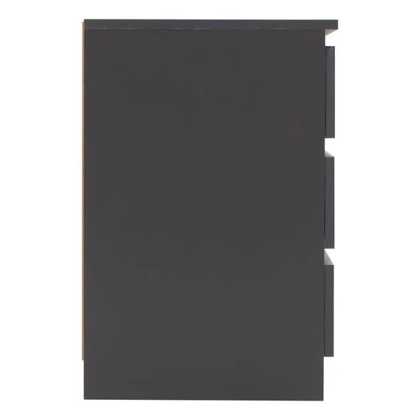 Return - Walker 3 Drawer Bedside Table, Grey 4 Return - Walker 3 Drawer Bedside Table, Grey - Image 4