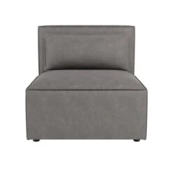 Modular Arne Grey Faux Leather 3 Seater Sofa -Furniture Store 60197698 alt02