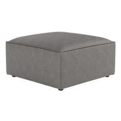 Modular Arne Grey Faux Leather Corner Sofa With Footstool -Furniture Store 60197704 alt05
