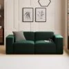 Modular Cruz Bottle Green Velvet 2 Seater Sofa