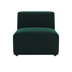 Modular Cruz Bottle Green Velvet Reversible Chaise Sofa -Furniture Store 60197713 alt02