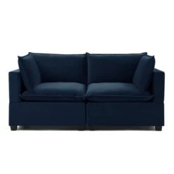 Moda 2 Seater Modular Sofa, Navy Velvet -Furniture Store 60217229 alt03
