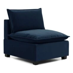 Moda 3 Seater Modular Sofa With Chaise, Navy Velvet -Furniture Store 60217241 alt03
