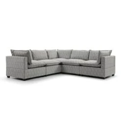Moda Corner Modular Sofa, Light Grey Boucle -Furniture Store 60217243 alt02