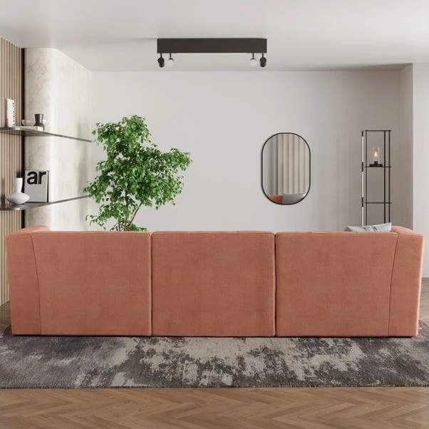 Modular Squish Clay Tonal Chenille 3 Seater Sofa 2 Modular Squish Clay Tonal Chenille 3 Seater Sofa - Image 2