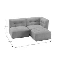 Modular Squish Clay Tonal Chenille Right Hand Facing Small Chaise Sofa -Furniture Store 60227153 alt09